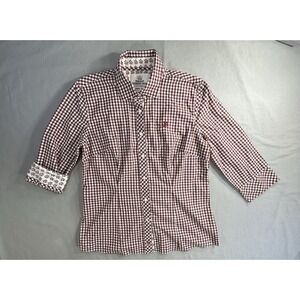 Thomas Dean Collegiate Texas A&M 3/4 Sleeve Button Up‎ Shirt Woman's XL